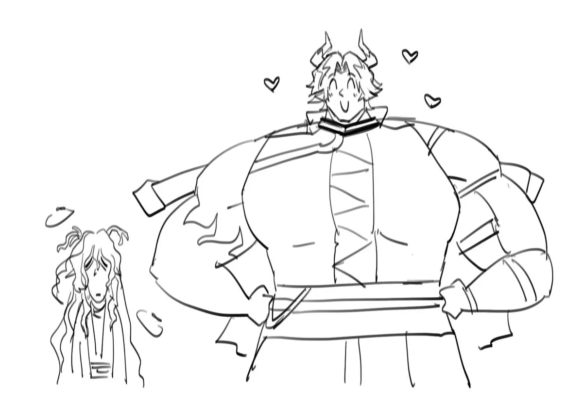 Sunnbnn's tweet photo. Yeah I really really like big chongus he's my favorite sui sibling actually. I have a soft spot for that kinda big bro, so stonk wholesome and dependable and most of all, very cute! https://t.co/tUwfnioaZs