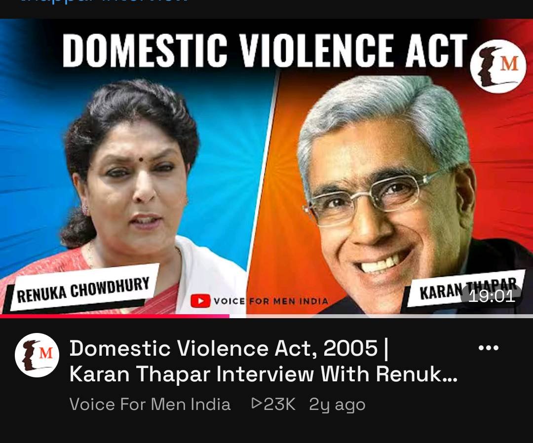 Kong33isking's tweet photo. @Soumya7440 @the_psyche_lab @RenukaCCongress  behind India's regressive Domestic Violence law, a feminist woman not taking accountability for the fact that laws can misused. https://t.co/Qxu1cVnE3v
