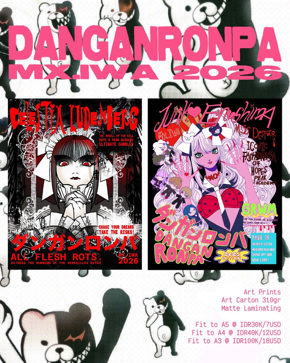 erwinsfootstall's tweet photo. 🔁&amp;❤ appreciated!
Mx. Iwa's CF23 BATCH 2 Pre-order Catalog is here!🌈❤ 
PICKUP &amp; MAIL ORDER✅

📌 Booth: Mx.Iwa X Aosoora @ C56-57
🍎 Danganronpa, Backrooms, Houseki, NSO, Maimai, Pride
#comifuro23 #cf23 #comifuro23catalogue #cf23catalogue
*NEW* Pins &amp; Danganronpa (1/9) https://t.co/eE9vQcOCD0