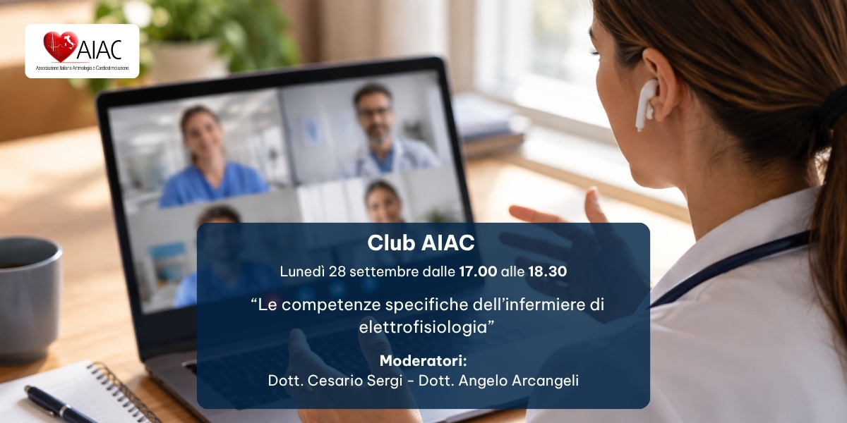 AIACaritmologia's tweet photo. Club AIAC: LE COMPETENZE SPECIFICHE DELL’INFERMIERE DI ELETTROFISIOLOGIA
Dalla sala al remote follow-up, mappiamo la Core Competence del team aritmologico.
📅 Lun 28/09 | 17:00
👇 Iscriviti per ricevere il link: https://t.co/30bardDN7v
#AIAC #Infermieri #Aritmologia #Webinar https://t.co/juSM0BlBCn
