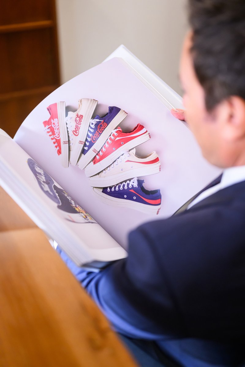 jimmyfallon's tweet photo. This @KITH book of art is a great reminder of how talented you are @RonnieFieg. Congrats on all the success, my friend. Here’s to many more years. 👟📚 https://t.co/e2on1Vbc3V