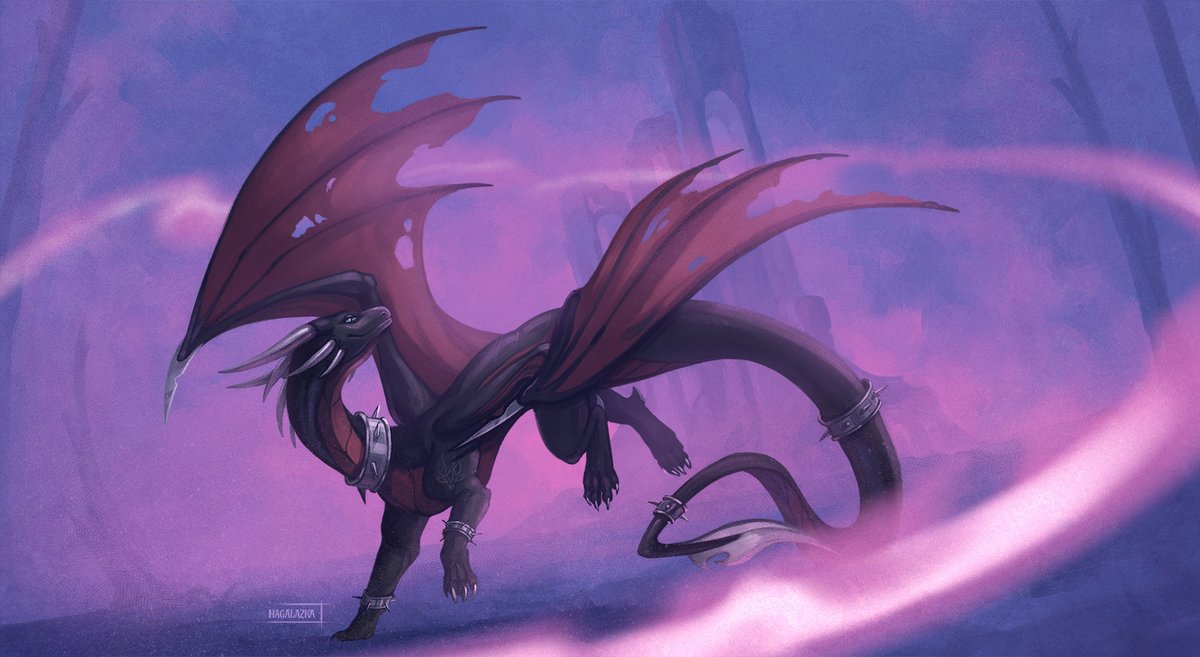 Hagalazka's tweet photo. Cynder, the legendary dragoness 💜 https://t.co/zgaLbR98IK