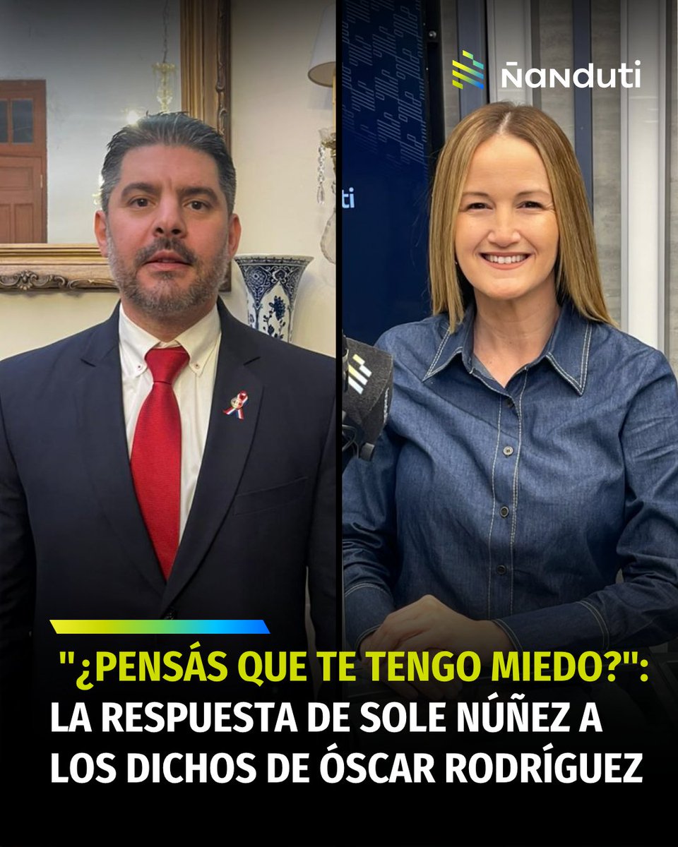 nanduti's tweet photo. 💥 "¿Pensás que te tengo miedo?": la respuesta de Sole Núñez a los dichos de Óscar Rodríguez
👉 La candidata a la intendencia de Asunción, Soledad Núñez, respondió al exintendente Óscar "Nenecho" Rodríguez luego de que este último le exigiera "bajar" una publicación sobre la auditoría a su gestión municipal, con la advertencia de "atenerse a las consecuencias".
⚠️ "Te doy tiempo de 24hs para que bajes esta publicación o de lo contrario abstenete a las consecuencias", escribió Rodríguez en los comentarios.
📌 Núñez le contestó: "Tu gestión fue la peor gestión en la historia de Asunción. Voy a auditar hasta el último guaraní que usaste y hacer lo que tenga que hacer para recuperar lo que le pertenece a Asunción".
🗣️ "Podés seguir amenazándome pero a mí no me maneja nadie", agregó tras publicar la captura de los comentarios de Rodríguez en sus redes sociales.
#Ñanduti