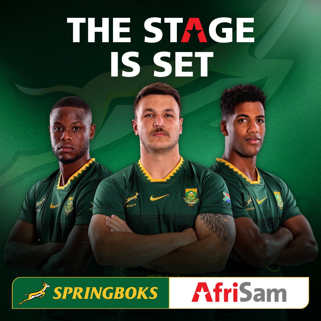 AfriSam's tweet photo. It’s time to wear the Green and Gold with pride. Good luck to the @Springboks! #AfriSam #ForeverGreenForeverGold https://t.co/40r2pOqUb4