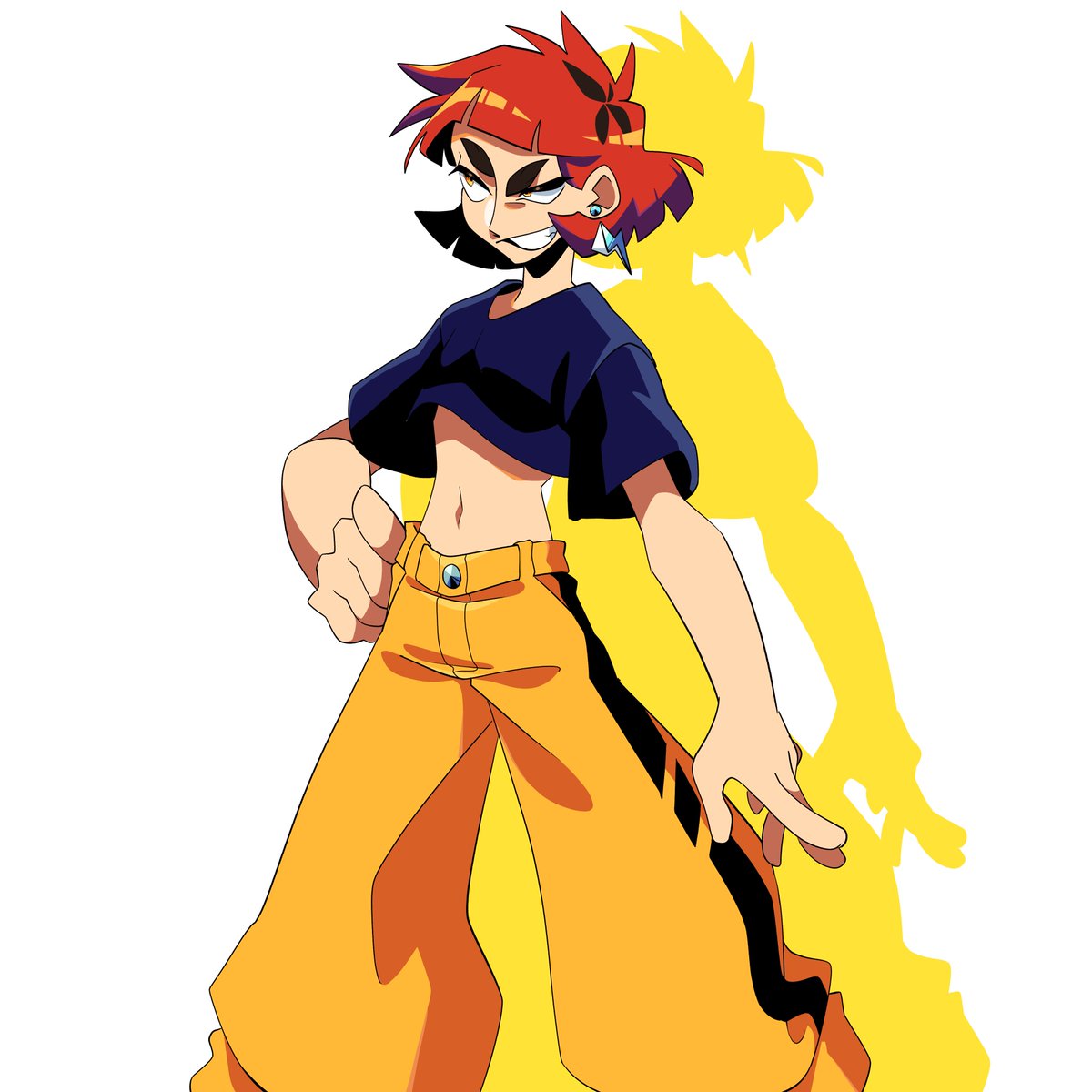 Pipo77667885's tweet photo. I should make a real fanart someday cuz the game was awesome ✨️✨️
#denshattack #emiaraki https://t.co/LcNIF3AAof