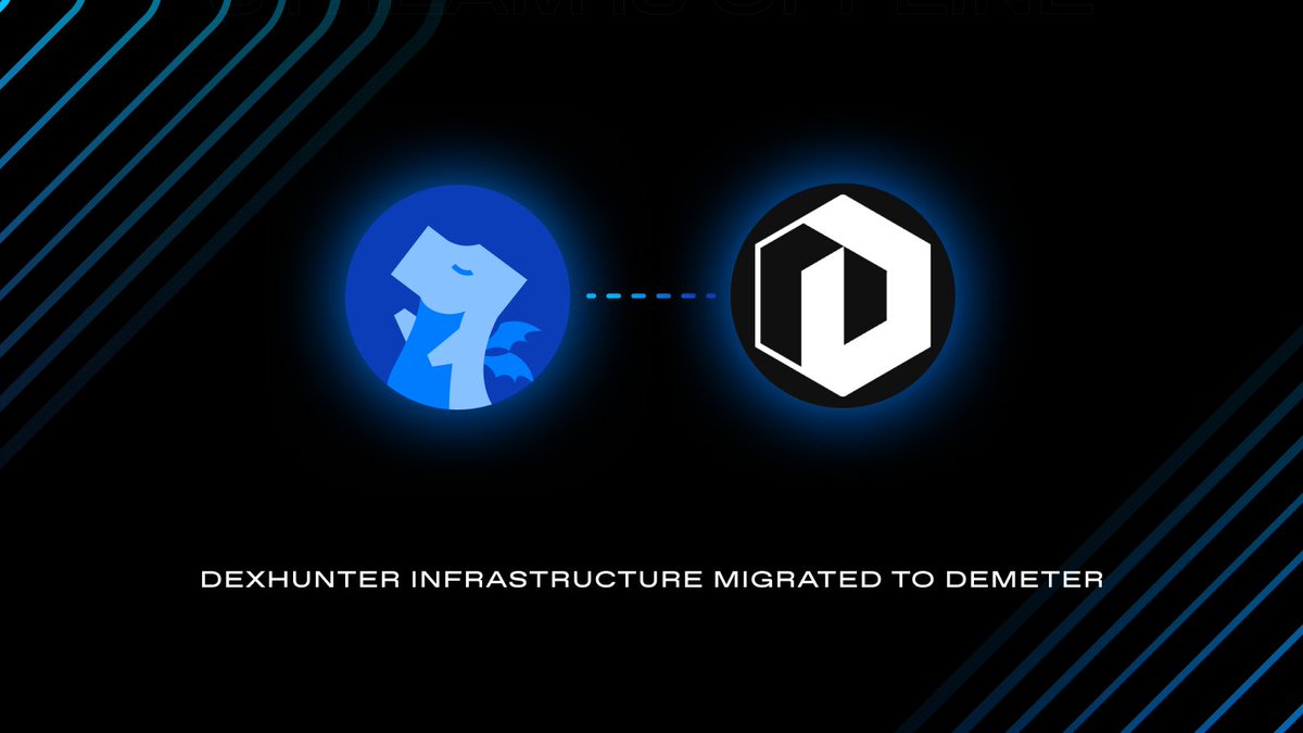 DexHunterIO's tweet photo. 🎯We are happy to announce that we have migrated our infrastructure from Maestro to @DemeterRun https://t.co/J6r96cUiJj