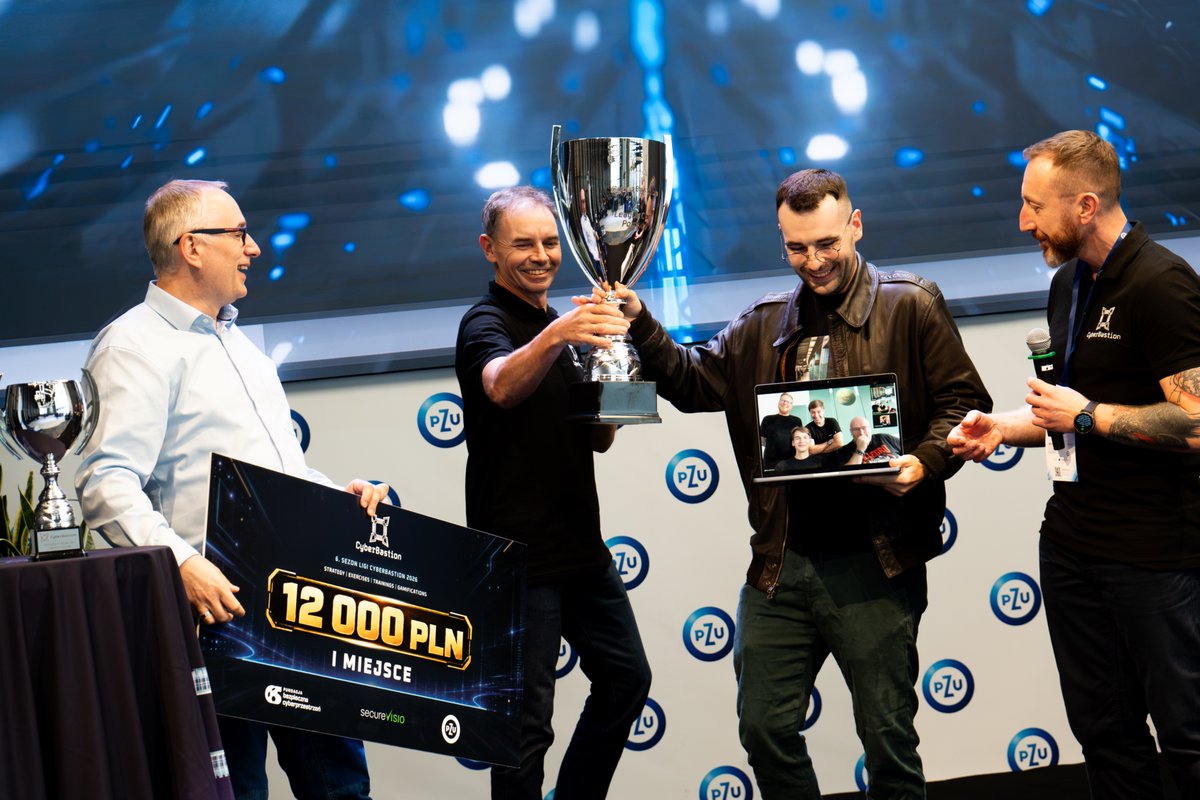 cybsecurity_org's tweet photo. Finał 6. Sezonu Ligi CyberBastion za nami! 🔥🏆

Emocje, presja, świetna rywalizacja i finałowe wręczenie nagród. Gratulacje dla wszystkich uczestników i finalistów!

Pełne podsumowanie już wkrótce. 👀

#CyberBastion #Cybersecurity https://t.co/XAT1ZPIOTR