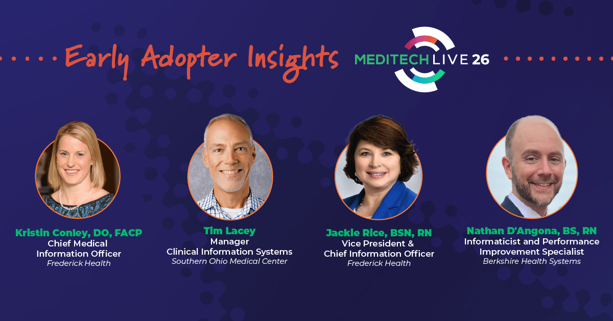 MEDITECH's tweet photo. ✨Countdown to #MEDITECHLIVE is on! ⏳
The speaker lineup is live. Read our preview of the experts taking the stage next week and claim your spot today. 🎤https://t.co/dsEEmqNl9Y https://t.co/tJXMJsE31J