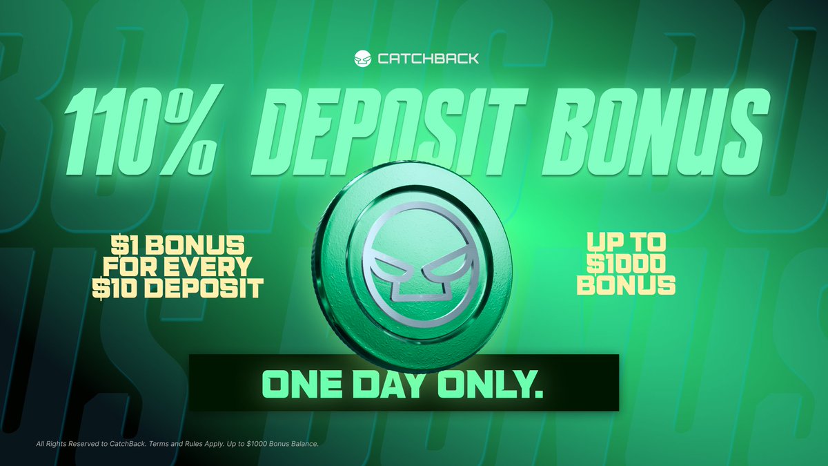 catchback_cards's tweet photo. 💰DEPOSIT BONUS DAY IS LIVE!💰
For today's special event, from 10AM to 10PM PST ONLY, we're dropping $1 in credit for every $10 deposited! Up to $1000 bonus.💸
Don't miss out on this crazy deal! 
Lock in your bonus now, and pull something big.🔥 https://t.co/hhRO5X1sge