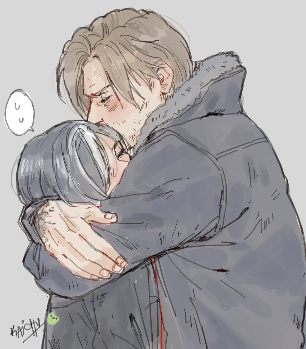 chonky_froggy's tweet photo. Pre RE9. Clingy grown man trying to say goodbye to his wife before both leaving for work.
I'm imagining he's like this even if he just had to go out to get groceries for 5 minutes LOL

#makeLeonpatheticagain #AEON #REBHFun https://t.co/k8kFfKNyKS