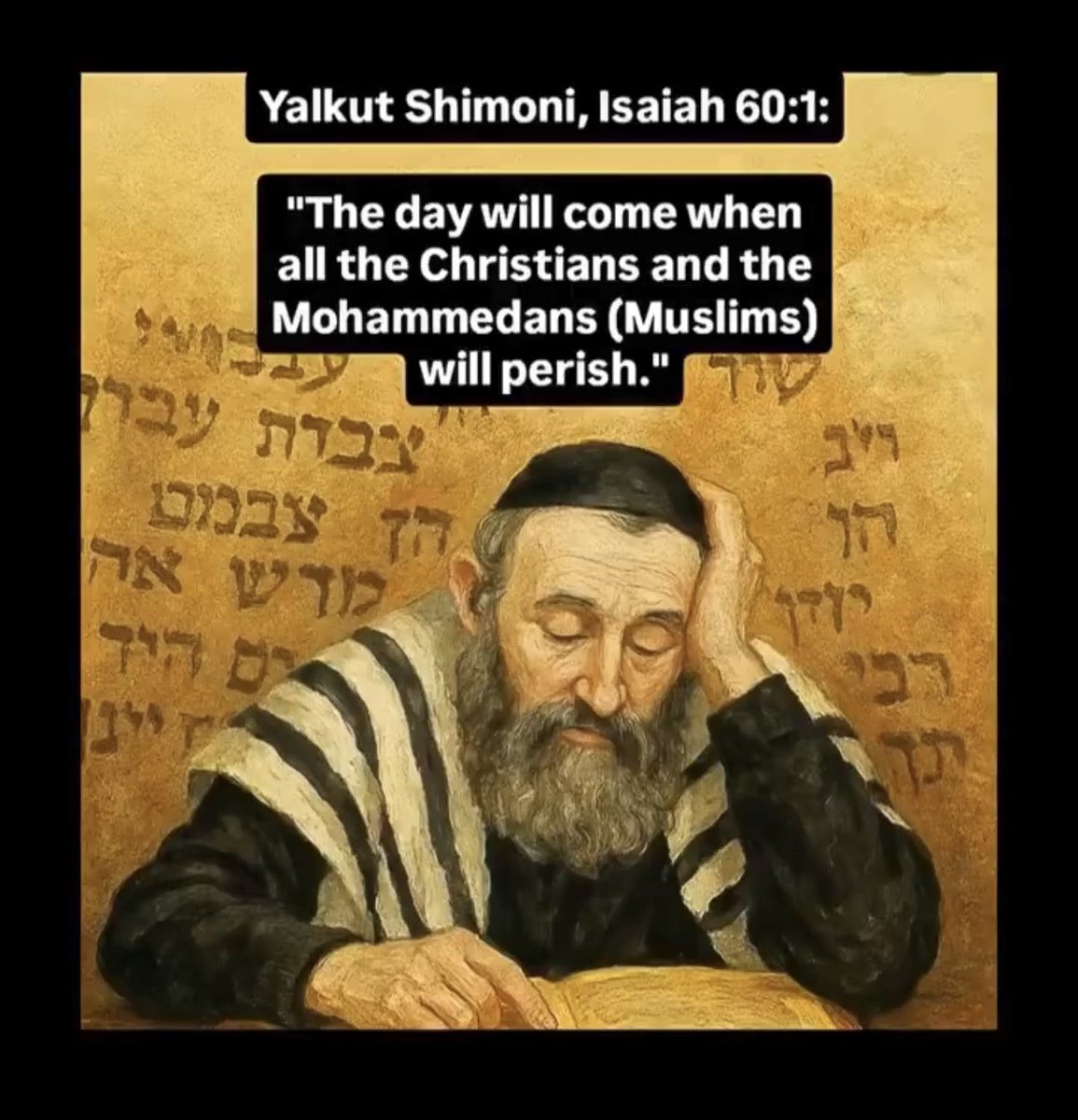 Unseend69's tweet photo. @ike_october @equi7angel @tlktofill6 @YossiBenYakar “Muslims rape and murder” as Israel is committing a genocide on them since their retarded abrahamic religion allows it https://t.co/RgYWbQFIZD