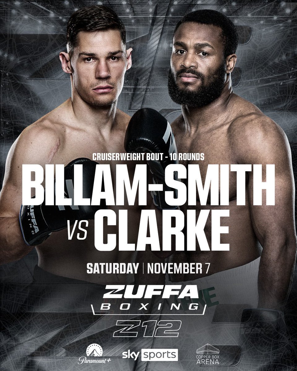 EverythingBoxi2's tweet photo. ✅ CONFIRMED: Chris Billam-Smith will fight Chev Clarke in the main event of Zuffa Boxing 12 in London Nov. 7 live on Paramount+ &amp; Sky Sports. https://t.co/F5cS2Ka6Ur