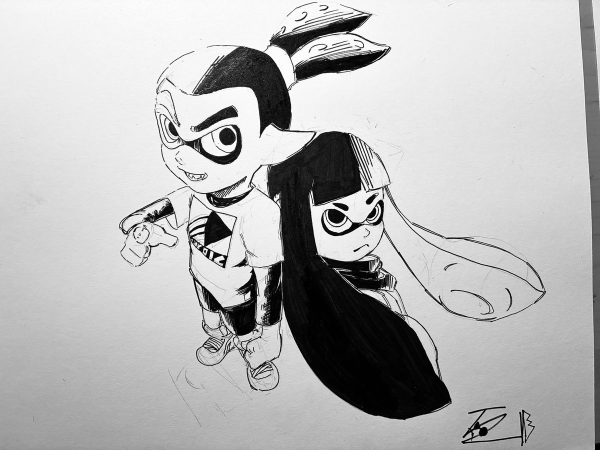 TonOfTots's tweet photo. Splatoon doodle https://t.co/VR0u8bzMnb