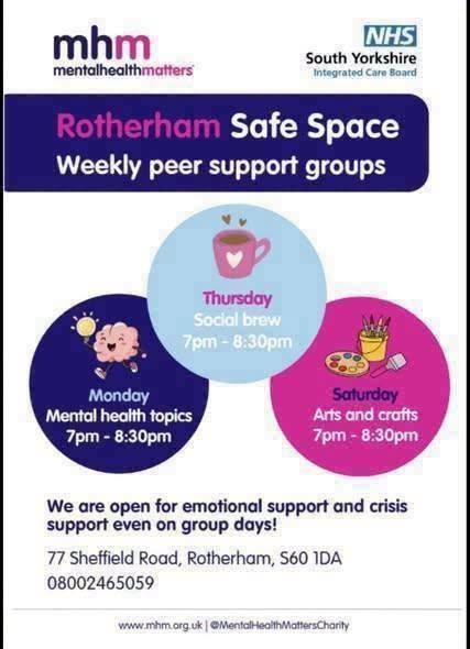 Stag_RosePPG's tweet photo. #friday
#mentalhealthsupport Rotherham Safe Space are there for you 5 nights a week, Thu - Mon 6pm - midnight
There for youโฆ reach out if you need to. We are receiving such wonderful feedback about this space and supportive service
#SupportForAll #mentalwellbeing #safespace https://t.co/4W0JwXlsjS