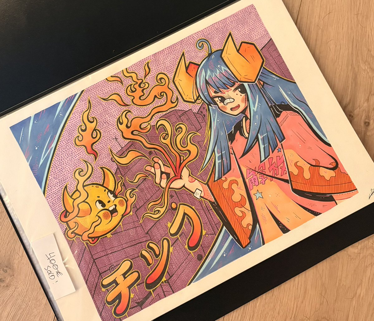 FujiiSol's tweet photo. Gm fam 💜

Here is one of my favorite pieces I bought IRL, it’s from chip.illus made with Ohuhu markers 🔥 https://t.co/pBB3CiXcOG