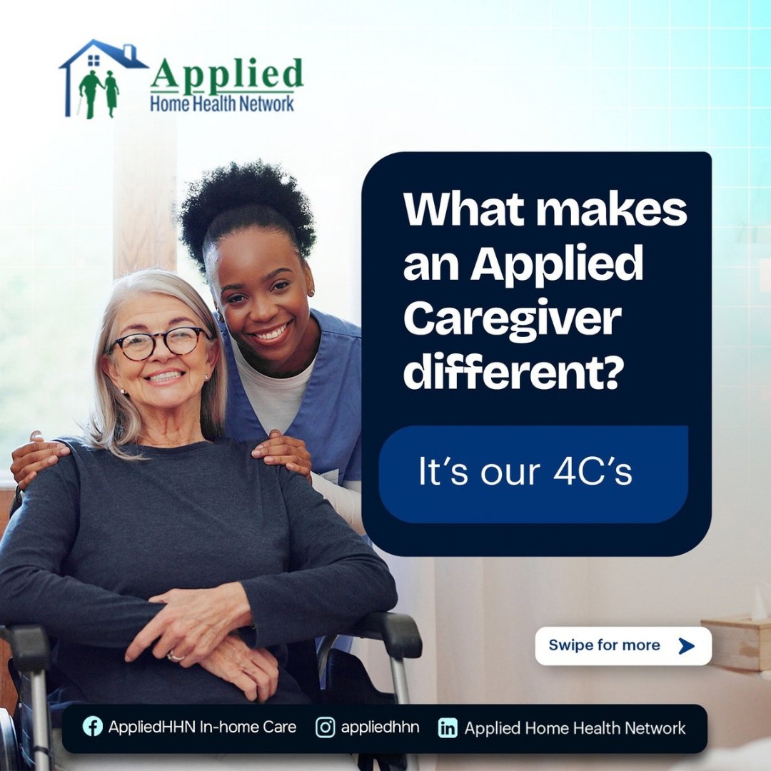 applied_hhn's tweet photo. Care at home takes trust. 

At AppliedHHN, our Four C's guide how we care for every senior and family we serve. 

#AppliedHHN #SeniorCare #HomeCare https://t.co/x5gGrl3tEt