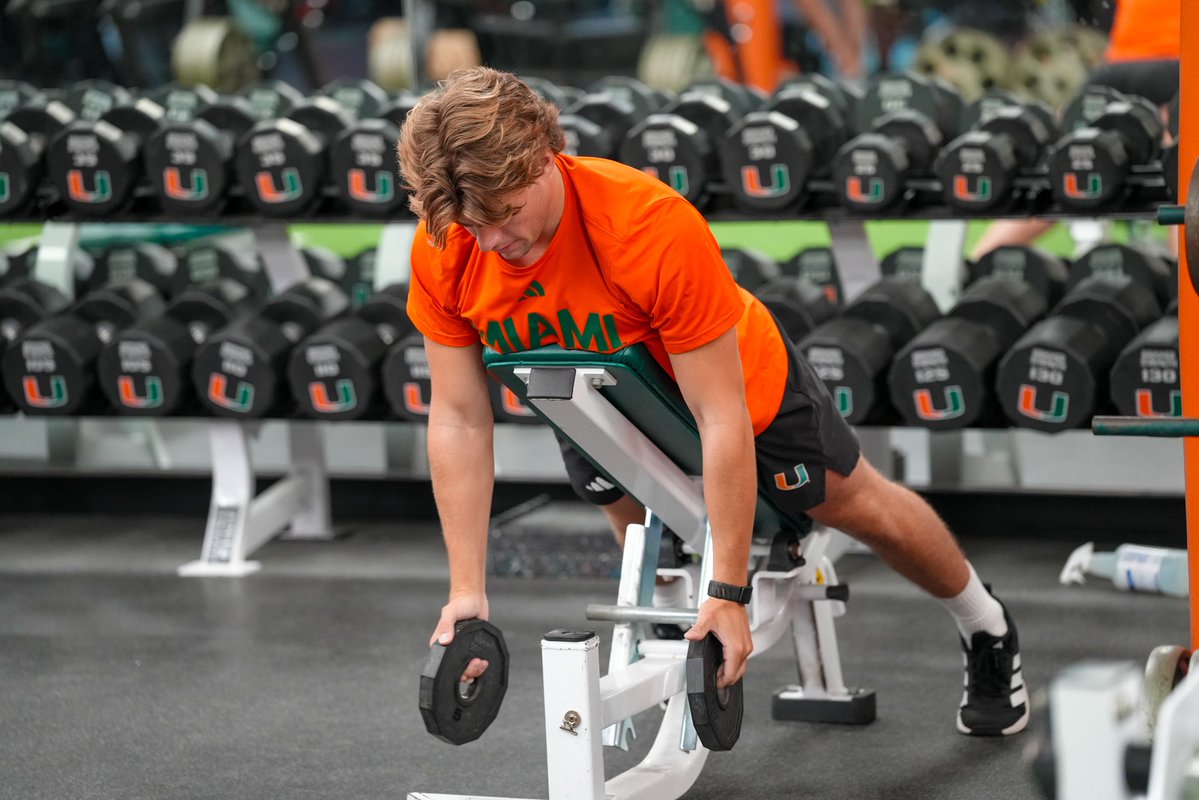 CanesTrack's tweet photo. Every rep counts. https://t.co/yb3L4ew4kC