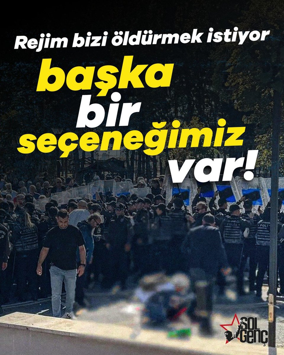 solgencyeni60's tweet photo. Ankara'da Anayasa Mahkemesi önünde zam talebiyle yapılan eylem sırasında emekli bir yurttaşın intihar girişimi, Saray rejiminin yarattığı ekonomik yıkımın en acı özeti. 

İnsanca bir yaşam talep eden milyonların meydanlarda mücadele verdiği bu günlerde, bir emeklinin intihar kararı vermesi sermaye düzeninin halka reva gördüğü sefaletin ve onur kırıcı yoksulluğun göstergesi. 

Saray'ın şatafatlı sofralarında porsiyonlar büyürken, ülke açlığa ve ölüme terk edilmekte.  

Çok iyi biliyoruz ki emeklinin mahkûm edildiği bu sefalet, biz gençlerin çalınan hayatlarından ve geleceksizliğinden bağımsız değildir!  

Gençleri iş cinayetlerinde ölüme sürükleyenler ile, emekliyi intihara mahkûm eden aynı Saray rejimidir. Gencinden emeklisine halkı nefessiz bırakan bu düzene karşı adalet ve eşitlik için birleşeceğiz. 

Saray rejimini gençliğin birleşik mücadelesiyle göndereceğiz!