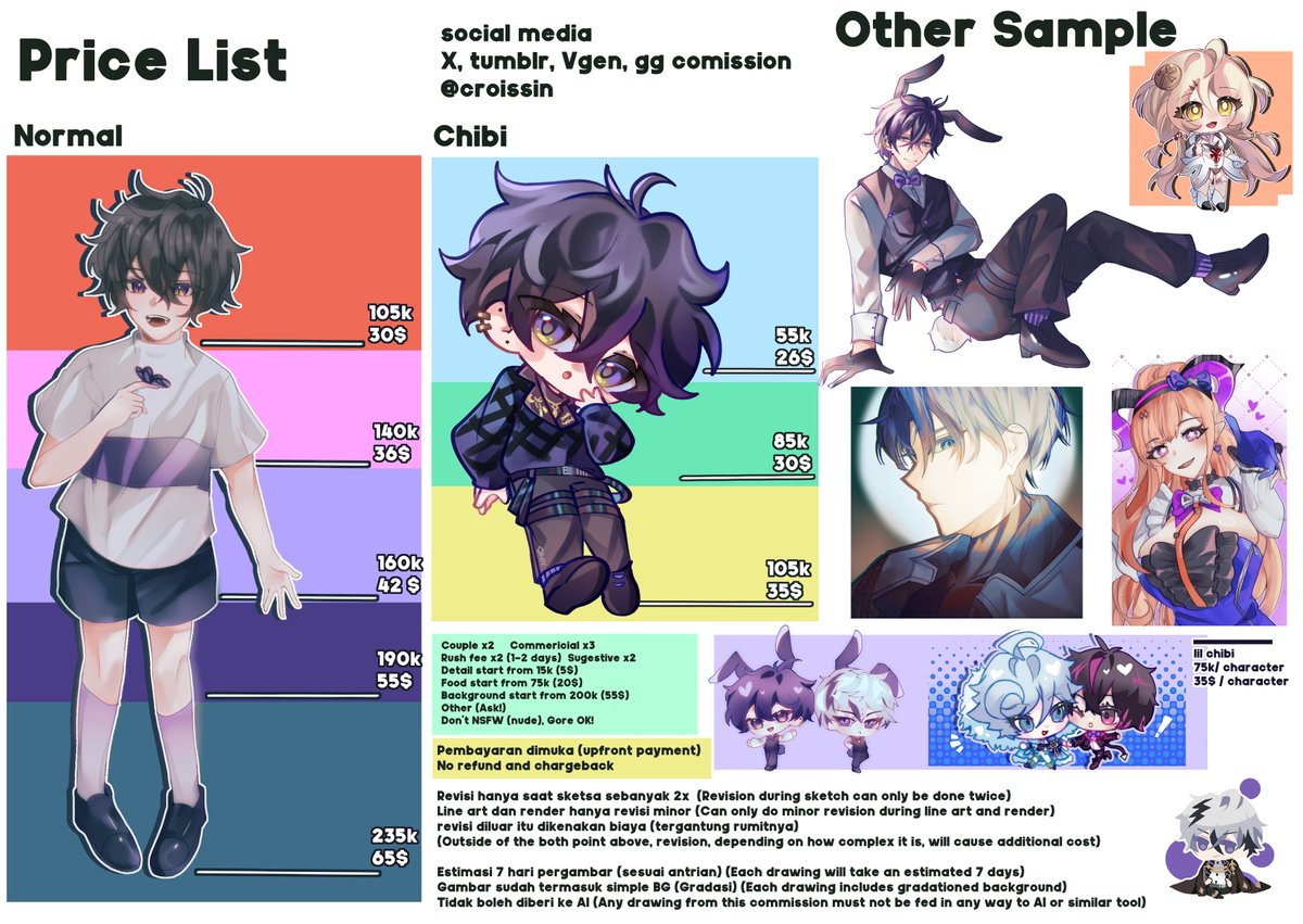 croissin's tweet photo. Hello, I'm opening commission for USD rate and local rate !          

You can also help me by sharing this post, thank you! 😊 https://t.co/jJZN1nXGKr