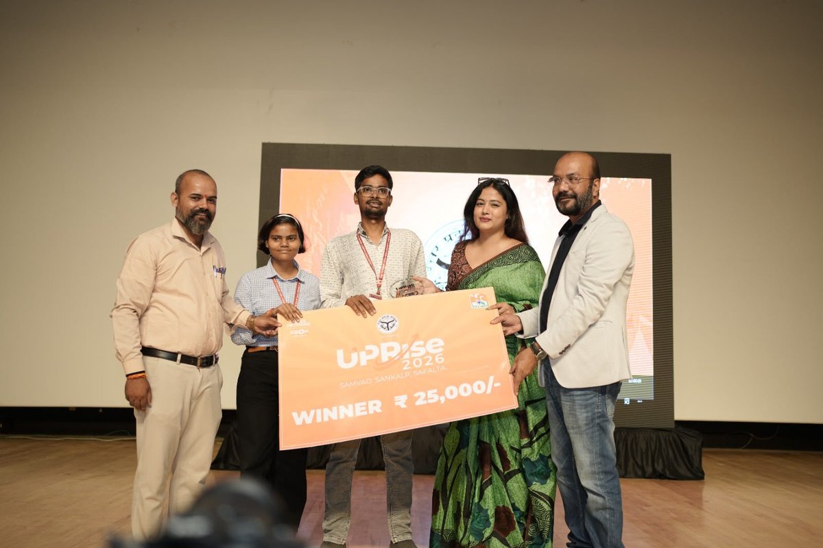 Janvijicdbj's tweet photo. UP mein infrastructure, innovation aur investment ke saath growth ka naya momentum dikh raha hai. 🚀 #UPRise2026 https://t.co/LkKIyCBJ7U