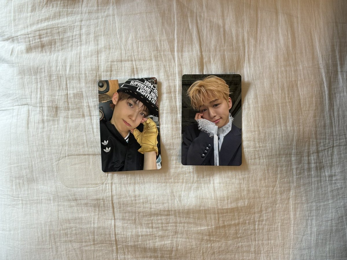 Alice_imokenpi's tweet photo. INI ANTHEM 特典 封入 トレカ セルカ 交換 

（譲）画像（木村、後藤）

（求）高塚＞西

郵送希望です📮
お気軽にお声がけください

#INI交換 #ini譲 https://t.co/iY1o12QlDv