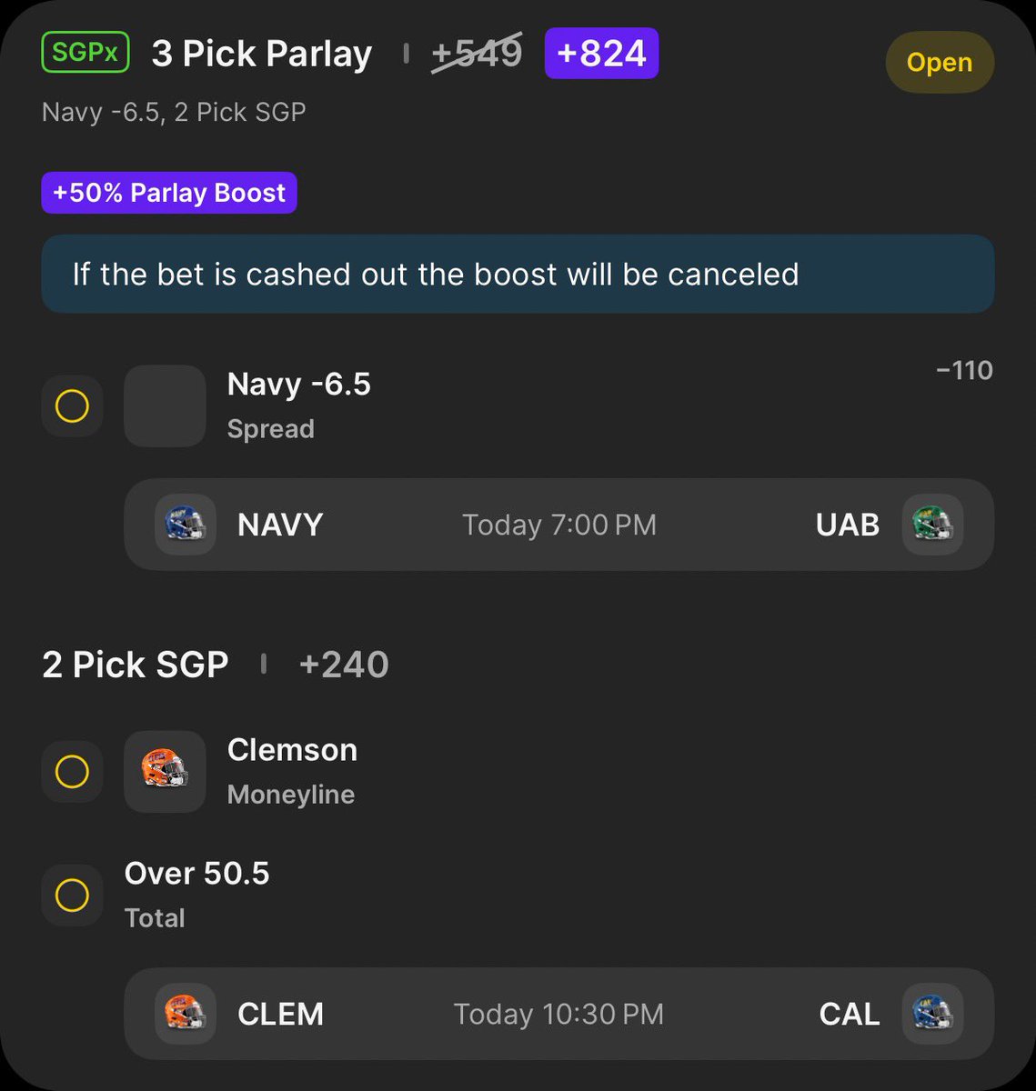 ExpectedSloth's tweet photo. CFB SGP Free play 👇 
FV +648 

🔗 https://t.co/rP7UuRaqDv https://t.co/5fCijN2Qw3