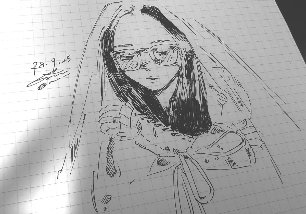 krsrenkn's tweet photo. # 1日1回一発描き練習 https://t.co/DsHKziDjJb