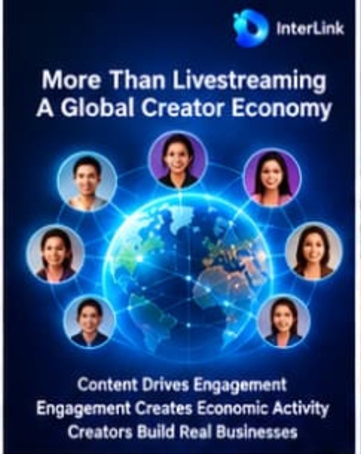 lkreddy52's tweet photo. image presents livestreaming as more than simply broadcasting video. The broader concept is to connect creators, communities audiences, payments, and digital services within an ecosystem. InterLink's own materials describe its network as connecting creators #ITLG #INTERLINK #ITLG https://t.co/Y6mU0GLtrm