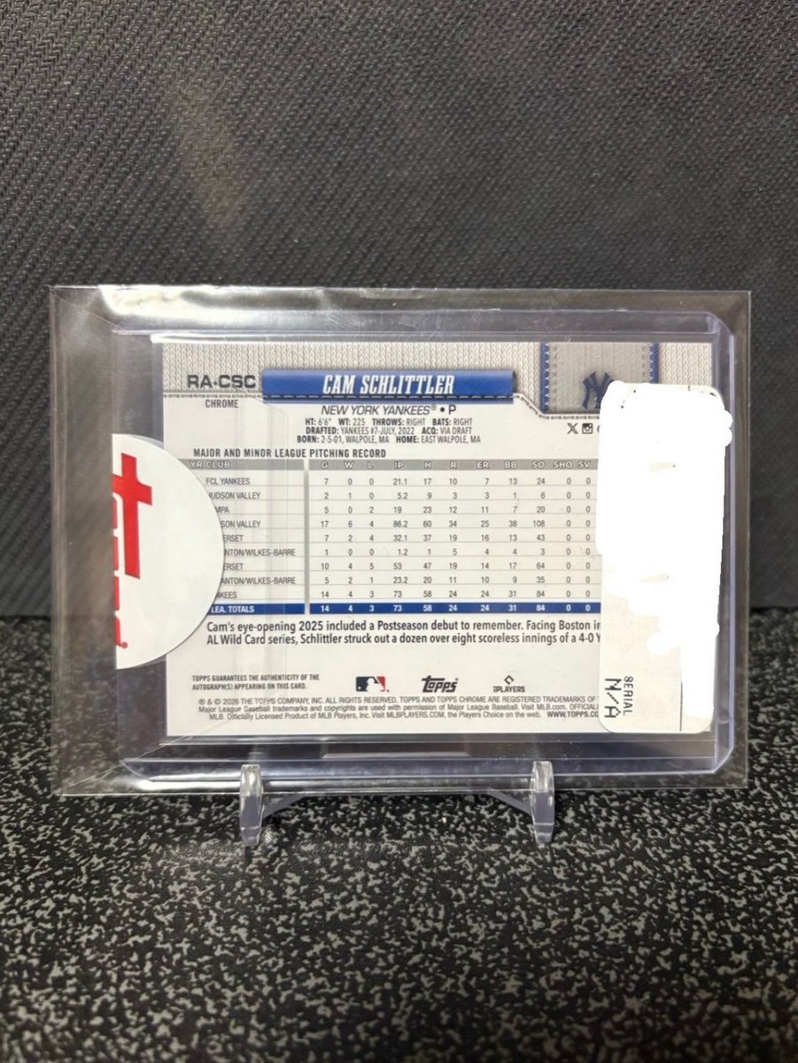 Memosn8g's tweet photo. New York Yankees

Topps Chrome
キャム・シュリットラー 
RC 直筆サイン 250枚限定

Topps Chrome
CAM SCHLITTLER RC auto /250 https://t.co/tNmSGeyNZm