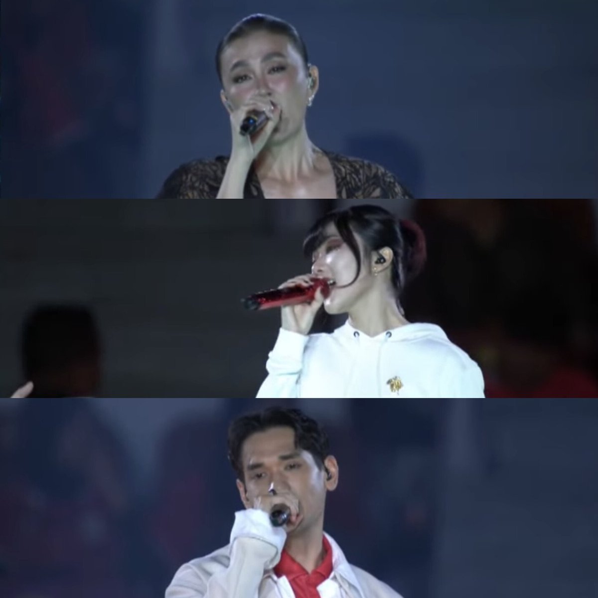 iPopBase's tweet photo. Agnez Mo, Isyana Sarasvati, and Afgan at the #FIFAASEANCup halftime show. https://t.co/gyGXbgaL82