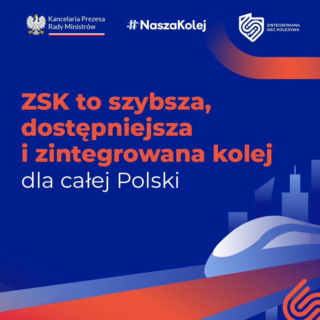 PremierRP's tweet photo. 🚄 ZSK to szybsza kolej i lepsze połączenia.
🇵🇱 Zintegrowana Sieć Kolejowa to plan rozwoju kolei, który oznacza krótsze podróże, więcej połączeń i wygodniejsze przesiadki - od największych aglomeracji po mniejsze miejscowości. Celem jest kolej, która odpowiada na codzienne potrzeby pasażerów i staje się wygodną alternatywą dla samochodu czy innych środków transportu.
#NaszaKolej