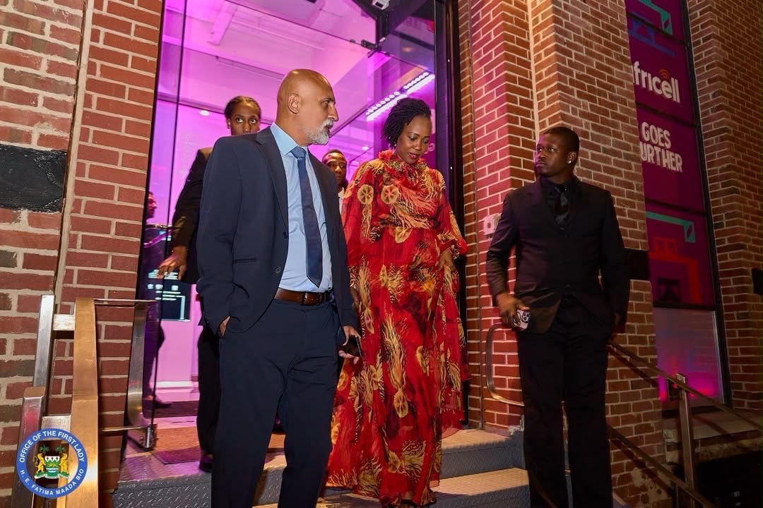 FirstLadyBio's tweet photo. Last night, I had the pleasure of going to support my dear brother and friend, Shadi, at the Africell UNGA81 side event in New York.

Africell has been a true partner in the work we have done for women and girls in Sierra Leone. From the very first day we launched Hands Off Our Girls, Africell stood with us, believing in the vision and supporting our efforts to protect, empower and give a voice to our girls.

That kind of partnership goes beyond business. It is about shared values, commitment and a genuine belief in the future of our young people.

I want to sincerely thank Shadi and the entire Africell family for standing with me and my office from day one. Your continued support has helped us take the message of Hands Off Our Girls from Sierra Leone to the global stage.

As we continue this journey, I look forward to strengthening our partnership and doing even more for women, girls and communities across Sierra Leone and Africa.

Thank you, Africell, for standing with us. 

FMB