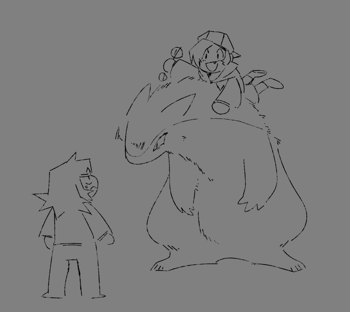 prismshrimp's tweet photo. The silly of like

Ethan casually having an alpha and he thinks this is just a normal sized Typlosion. https://t.co/6He3GsdXzq