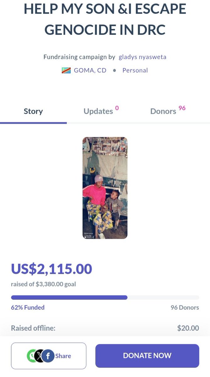 msNzuya's tweet photo. #FreeCongo 🇨🇩
Each day that passes our sister @gladysnyas &amp; her son face danger as militia attacks, abductions,assault &amp; other atrocities are on the rise.They deserve a normal life where Theo can enjoy his childhood without fear. Just $1265 needed.DONATE👇🏾
https://t.co/8FjCcAhHml https://t.co/sl0puuZEYr