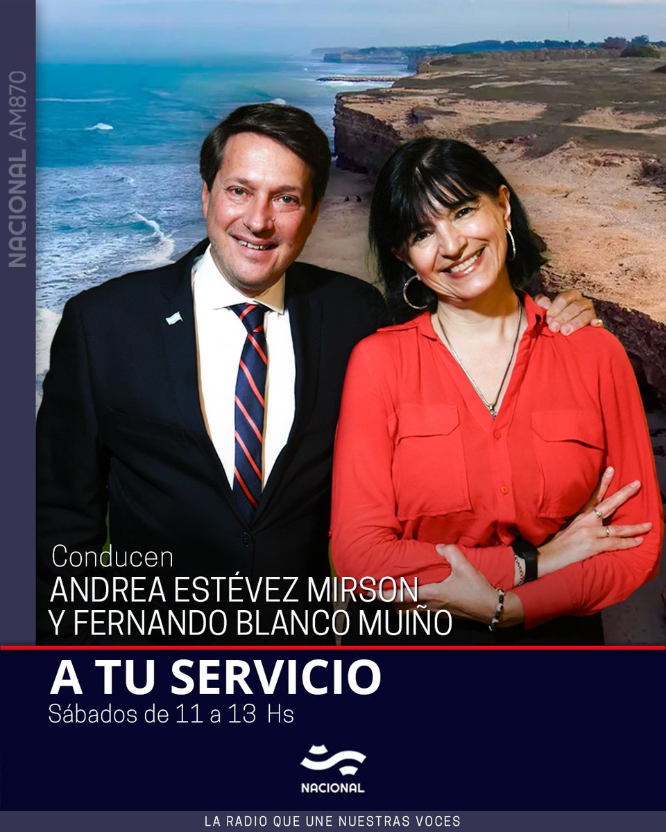 NacionalAM870's tweet photo. 🎙️ AIRE

Escuchá #ATuServicio, con @aestevezmirson y @FBlancoM.

📻 AM 870
💻https://t.co/6Ig6wyGsTC https://t.co/5LOazonT8D