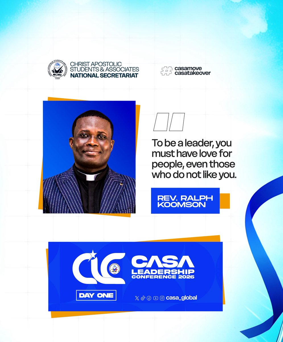 casa_global's tweet photo. 🔥 A Word for the Heart, A Message for the Leadership Journey!✨💙❤️

Catch these powerful excerpts from Rev. Ralph Koomson’s sermon as he shares biblical truths, wisdom, and encouragement to strengthen our faith and walk with God. 🙏🏽

#CLC 2026 #casamove #CASATakeover #cac https://t.co/n9mo2jBHVW