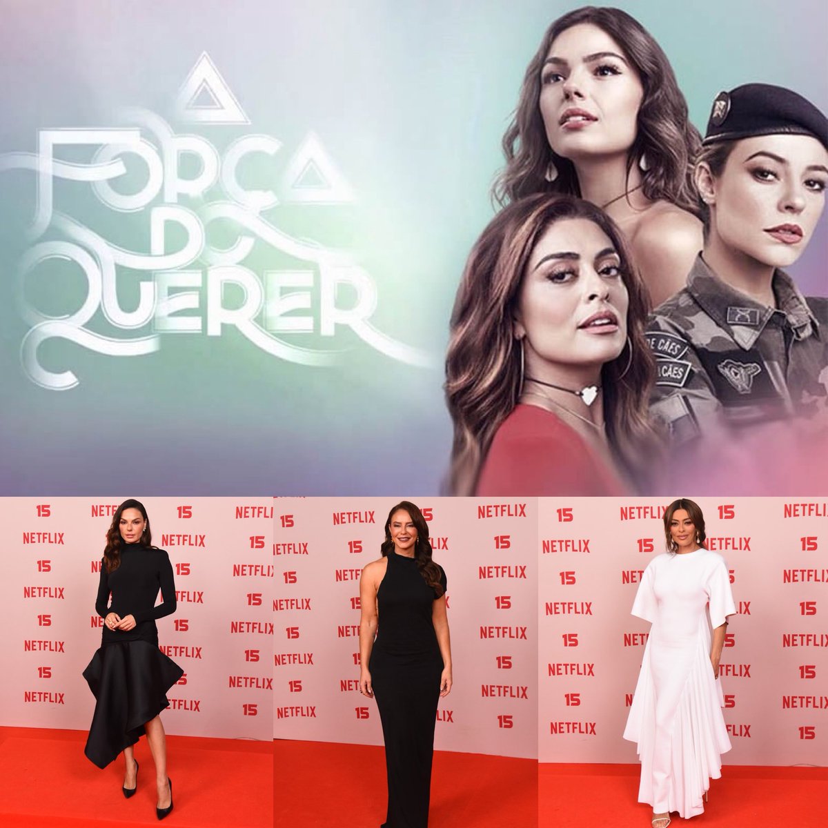 mundonovela_'s tweet photo. Paolla Oliveira, Ísis Valverde e Juliana Paes na festa de 15 anos da Netflix ontem e acabei lembrando do trio no novelão #AForçaDoQuerer 🥹 https://t.co/ZjPe8OdyTP