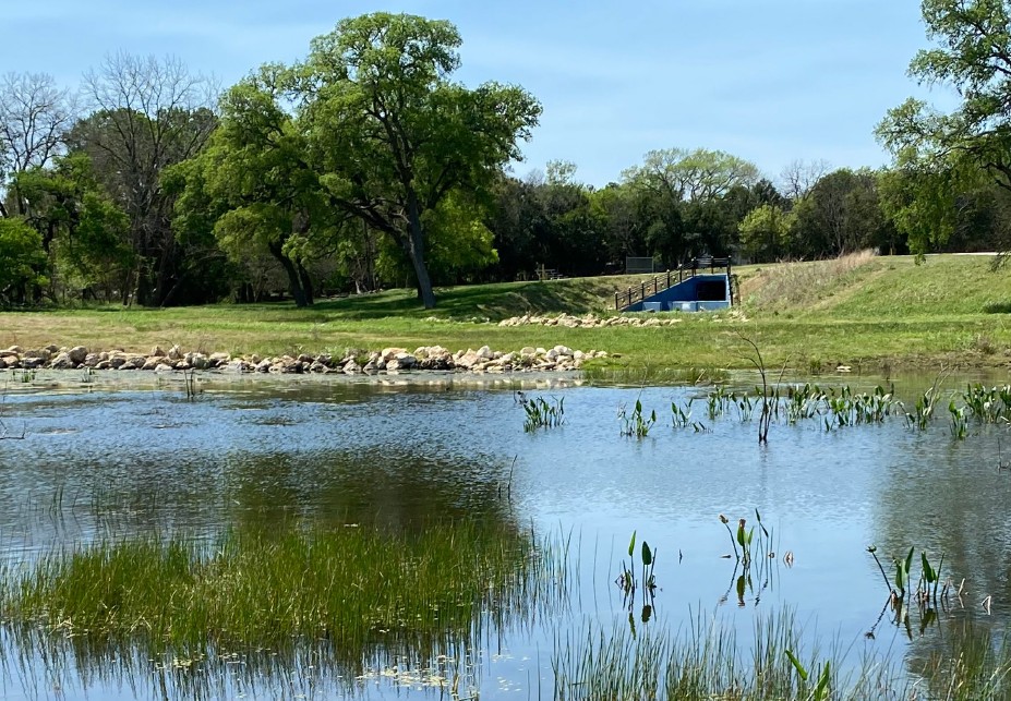 twdb's tweet photo. The @TWDB has released a manual that provides communities with guidance on nature-based flood mitigation solutions &amp; how they can perform across Texas' varied geographic regions. https://t.co/ncc02SJDc2 

Photo of constructed wetland in San Marcos courtesy of @FreeseNichols https://t.co/fq1HZe4Chs