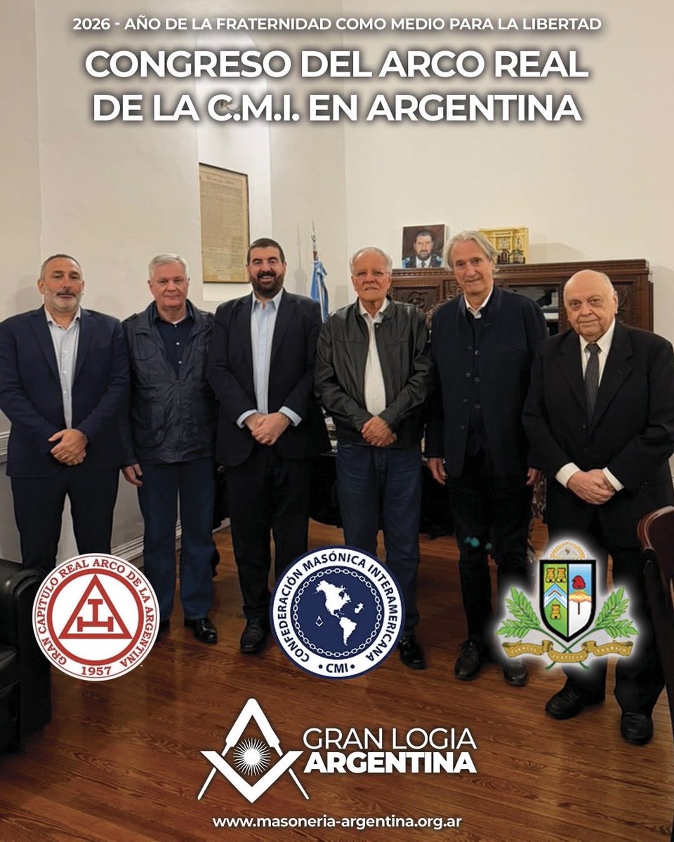 GranLogiaArg's tweet photo. Fraternidad que trasciende fronteras.

En el marco del Congreso de Arco Real de la CMI en Argentina, vivimos un especial encuentro de fraternidad durante una cena conjunta que reunió destacadas autoridades de la Masonería internacional

@PabloALazaro 
@ramirodallaglio 
@ArcoReal https://t.co/F4MqoRttH6