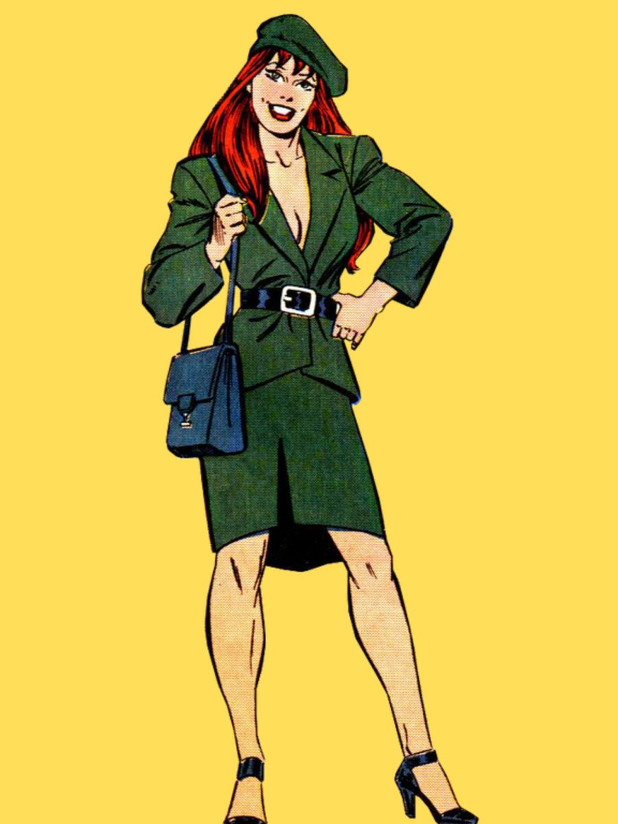 Entropyisodd's tweet photo. @Drag0G I know this style is probably very outdated but something I love about MJ's character is how she loves to stand out in the fashion scene! https://t.co/cKPU4RAJj0