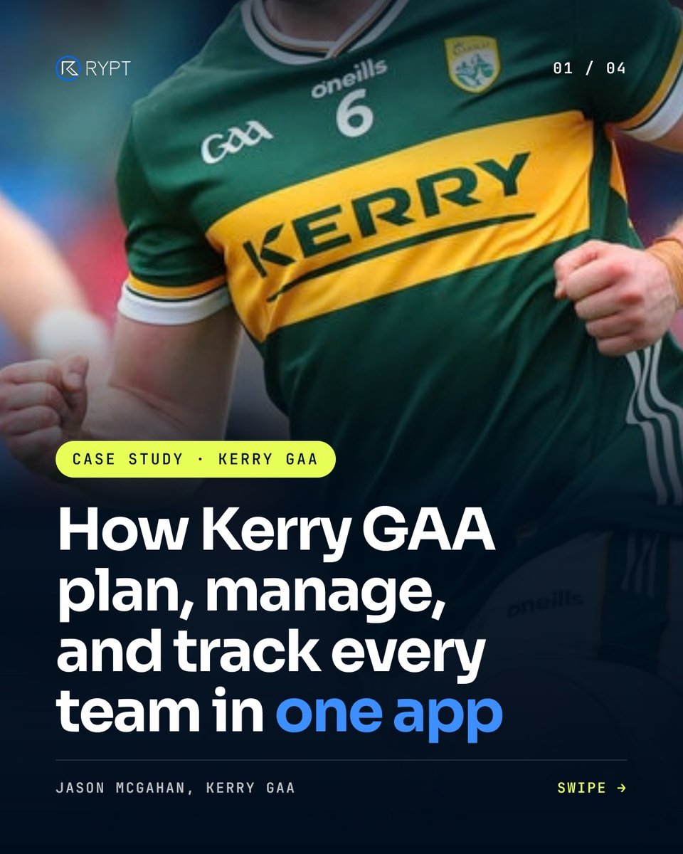 AppRYPT's tweet photo. Learn how Kerry GAA use data in their decision making in next week's live conversation. Register here: https://t.co/ETxWjfNQA7 https://t.co/zLpmgythZv