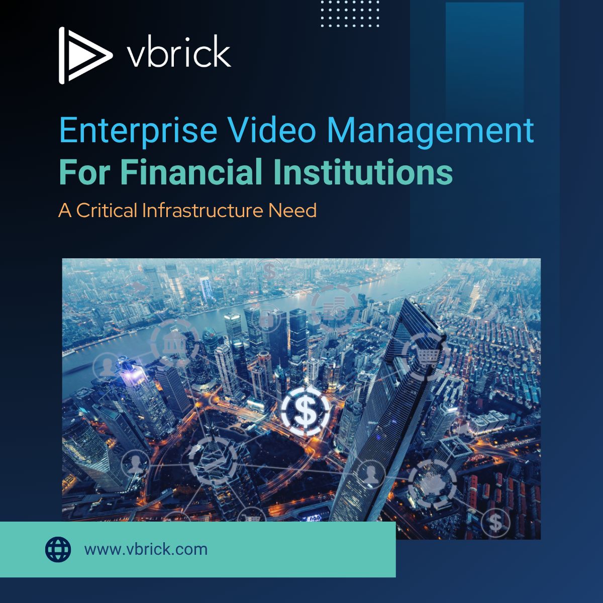 VbrickSystems's tweet photo. For financial institutions, enterprise video has to balance two critical priorities: making information accessible and keeping sensitive content protected.

Explore what a purpose-built enterprise video strategy looks like in a highly regulated environment. 

Read the blog: https://t.co/Djzesn24YZ
