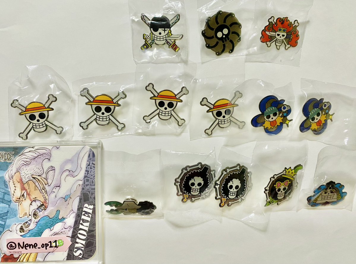 Nene_op11's tweet photo. 【交換/譲渡】ONE PIECE ワンピース ピンバッジコレクション 

譲▶︎ルフィ,ゾロ,ナミ,ウソップ,九蛇,キッド,ブルック(第2弾込),ジンベエ..

求▶︎②スペード ≫ 定価(¥300)+送料

⭐️初回様はプロカをご確認下さい
＊📮郵送

ご縁がございましたら｜こちら｜にお願い致します🏴‍☠️

↓ https://t.co/Dag4gBuwPU