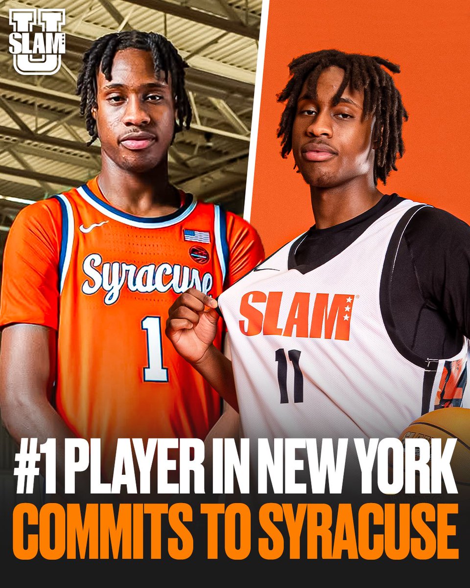 SLAM_HS's tweet photo. The #1 player in New York, 6’8” 5⭐️ Moussa Kamissoko, just committed to Syracuse 🚨👀

@Moussak11_ @slam_university (📸: @Cuse_MBB) https://t.co/TobF76rGcq