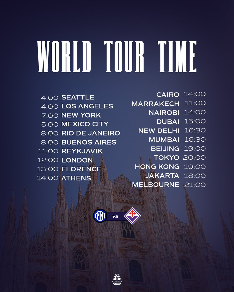 ACF_Womens's tweet photo. 📲🌍 | 𝗧𝗜𝗠𝗘𝗭𝗢𝗡𝗘
SET YOUR ⏰!
#ForzaViola 💜 #InterFiorentina https://t.co/ycezWCOZFT