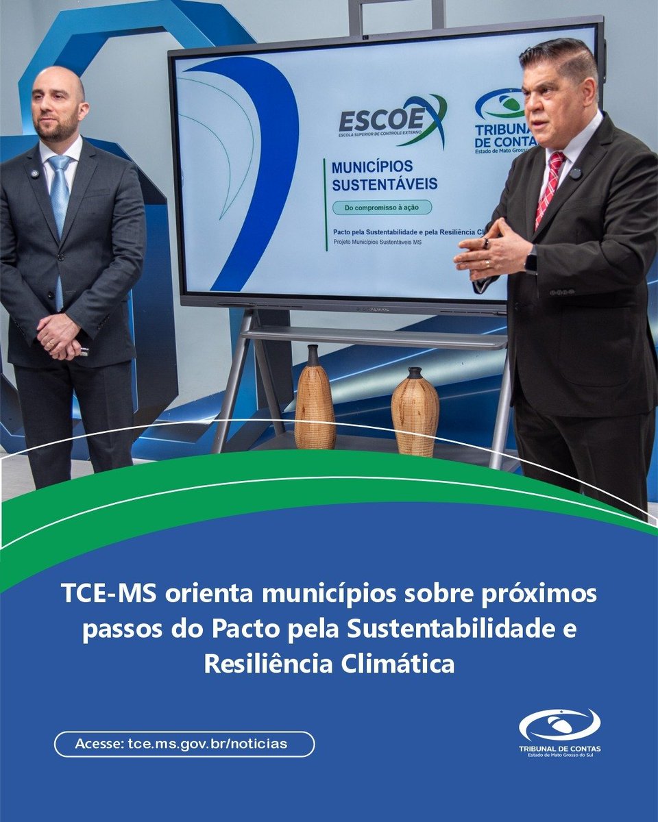 tcemsoficial's tweet photo. TCE-MS orienta municípios sobre próximos passos do Pacto pela Sustentabilidade e Resiliência Climática

🤳🏻 Leia a matéria na íntegra no site do TCE-MS 

https://t.co/HTc66RDJWx

🌐 Acompanhe nossas redes sociais https://t.co/sNSwd7EeaW