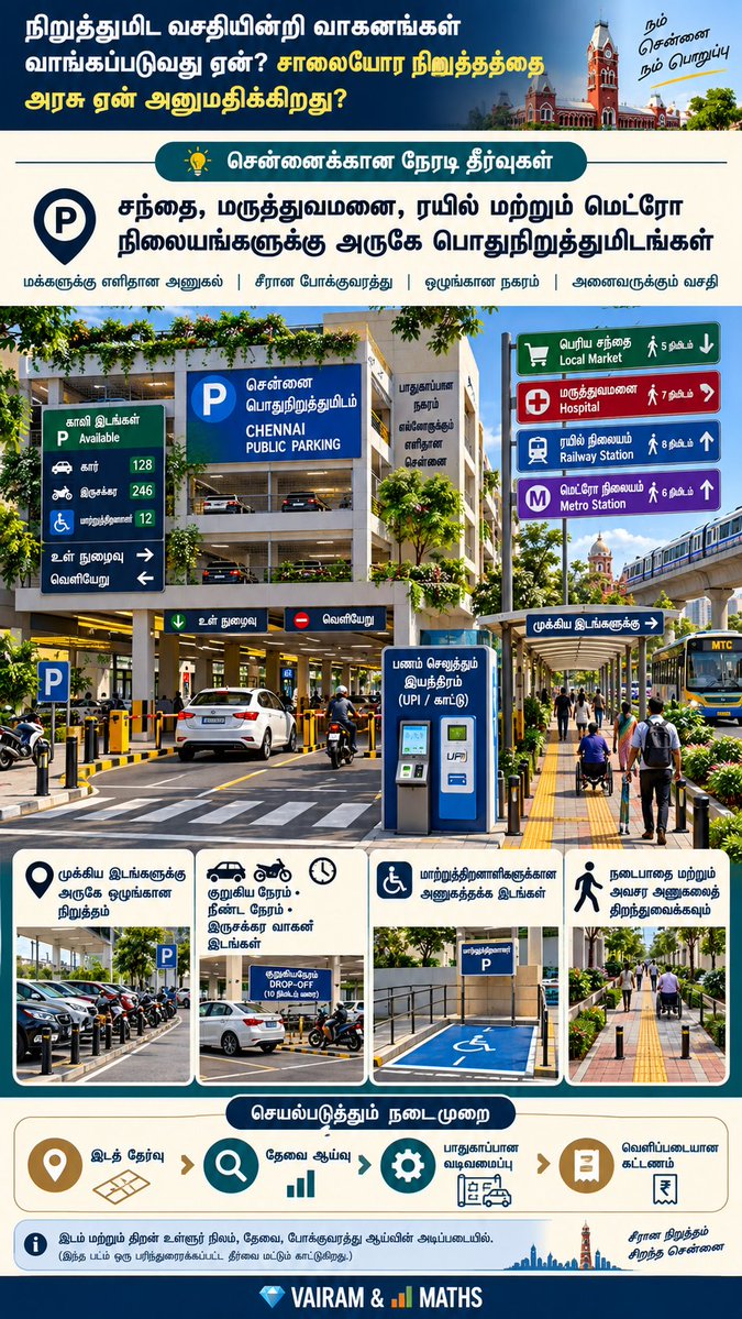 Propertiesloans's tweet photo. #குடிமக்கள்பொறுப்பு #அரசுப்பொறுப்பு #தமிழ்நாடுஅரசு #TamilNaduGovernment #மத்தியஅரசு #CentralGovernment #சென்னைமாநகராட்சி #GreaterChennaiCorporation #CUMTA #MoHUA #MoRTH #UrbanMobility #SmartParking #ParkingManagement #RoadSafety #VairamAndMaths https://t.co/YPrK1sjAmA