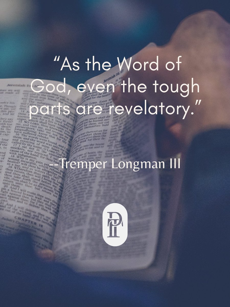 LexhamPress's tweet photo. "As the Word of God, even the tough parts are revelatory. We miss out on learning about God and about the history of redemption if we pick and choose what texts we study."

Read more of our interview with Tremper Longman over at Practicing Theology. https://t.co/9pYlavZZC6 https://t.co/0q7E6vHLyP