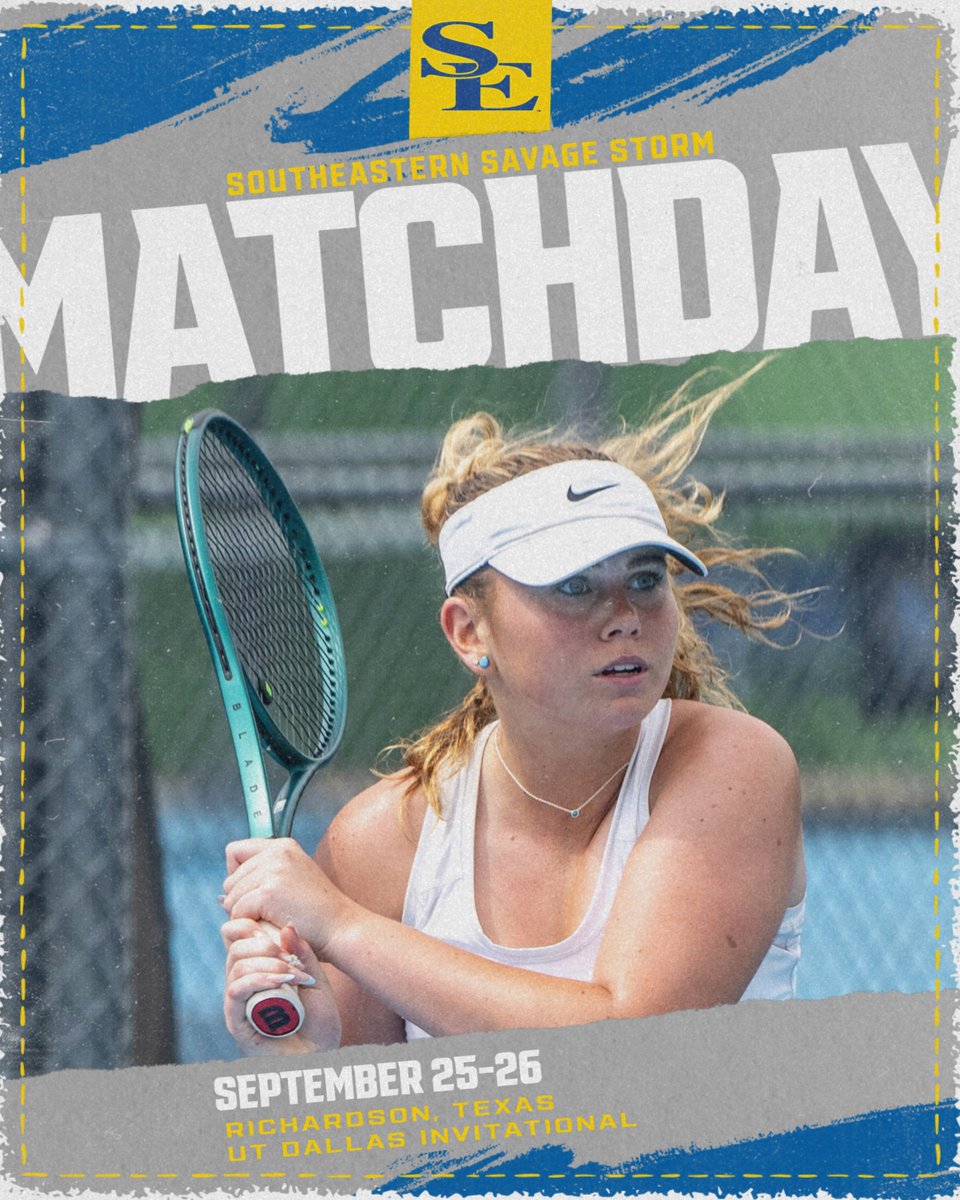 GoSoutheastern's tweet photo. Match Day!

🆚 UT Dallas Invitational
📍 Richardson, Texas
📅 Sept. 25-26

#GoSoutheastern l #TakeCover https://t.co/0SlojHMuGR