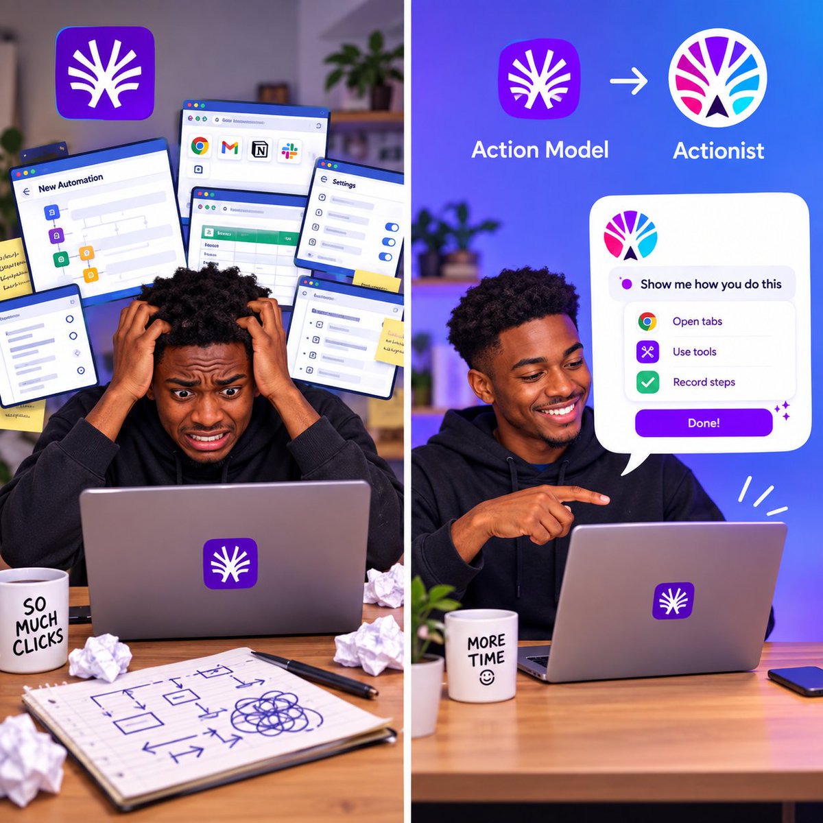 gozikingsley_'s tweet photo. Been watching what @Actionist_ai is building and honestly, this makes a lot of sense.

Instead of spending time building complicated automations, you just show Actionist how you do something once.

The tabs. The tools. The steps. The little decisions.

Then AI can repeat the process for you.

Less clicking around, less tab chaos, more time for the things that actually need your attention.

And knowing it’s being built within the @ActionModelAI ecosystem with the community having a stake in the value created makes it even more interesting. 

Feels like we’re getting close.

100k campaign ongoing.

Join here: https://t.co/kIXmTG9urf
